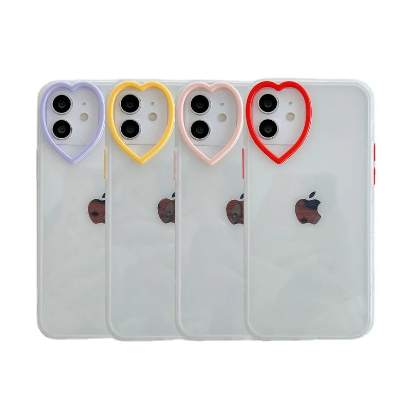 

New arrival cute silicone color contrast blank custom logo phone case for cell phone
