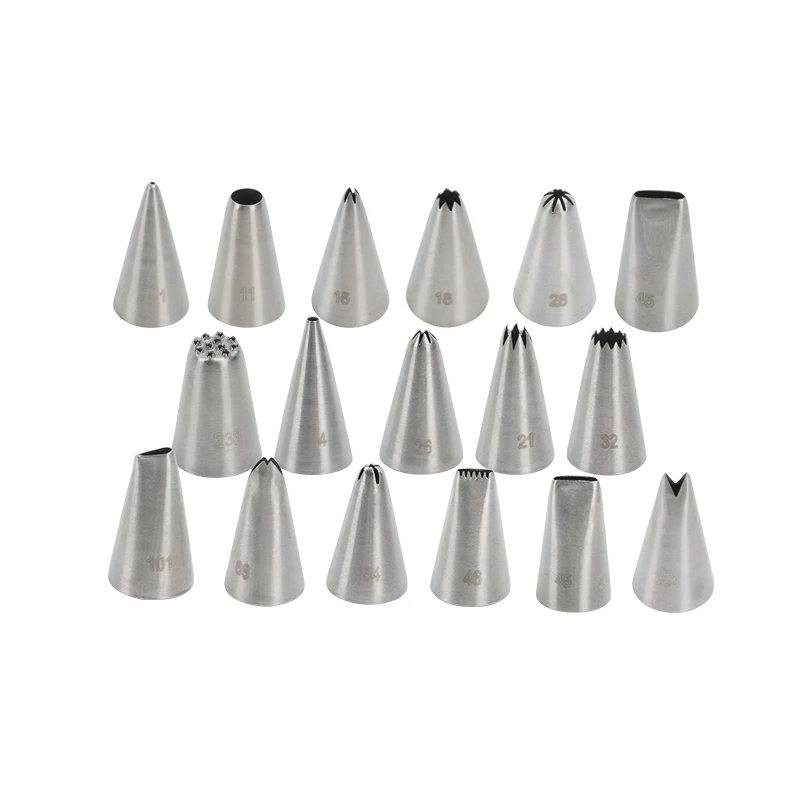

Cupcake Cake Decorating nozzle Small Size Icing Piping Nozzle Pastry Tips Baking Tools, Silver