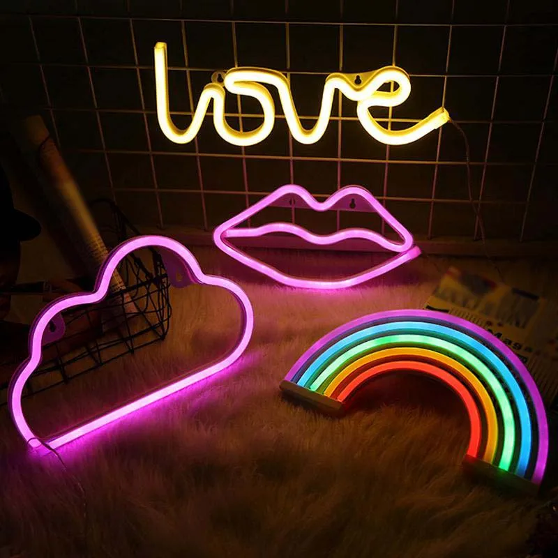 Neon Sign LED Rainbow Light/Lamp for Dorm Bar Wall Decor for Girls Bedroom Christmas LED Light