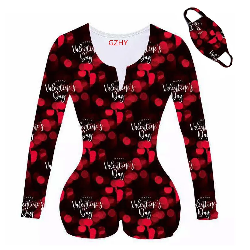 

Whloesale New Style Valentines Onsies Adult Onesie Pajamas Nightwear For Women, 11 color