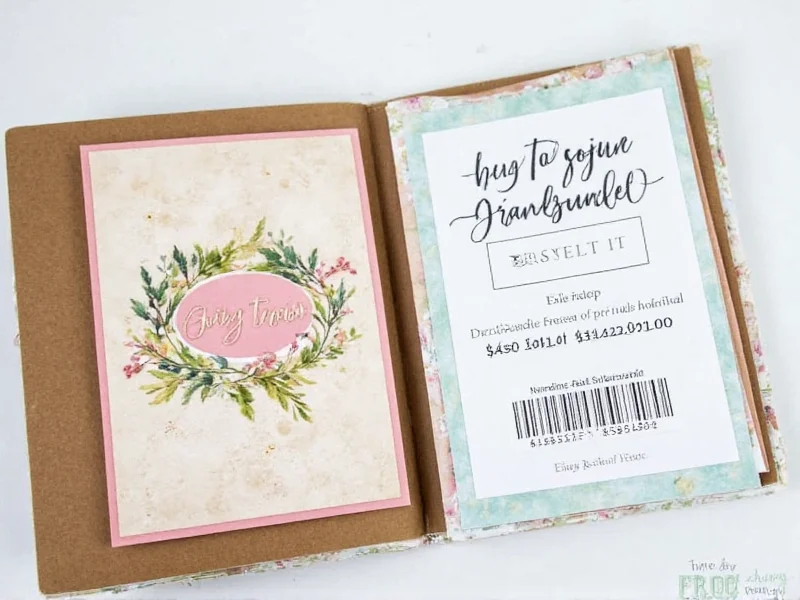 Handmade coupon book with 