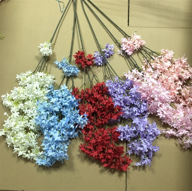 Z1561 Hot Selling Fast Delivery Artificial Silk Indoor Tree Cherry Blossom Branches