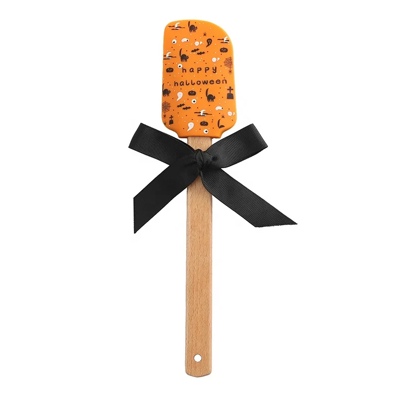 

New products 2021 halloween silicone printing spatula baking tool set, Mix colors