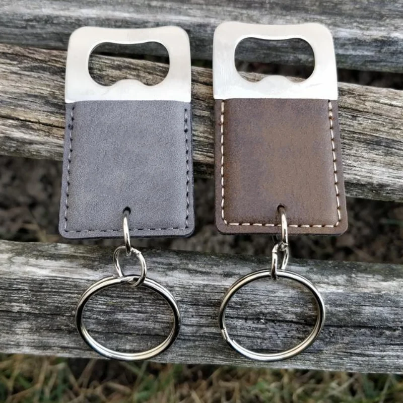 

Personalized Leather Bottle Opener Keychain Wine Bottle Opener Bottle Opener Keyring, Black/brown/custom