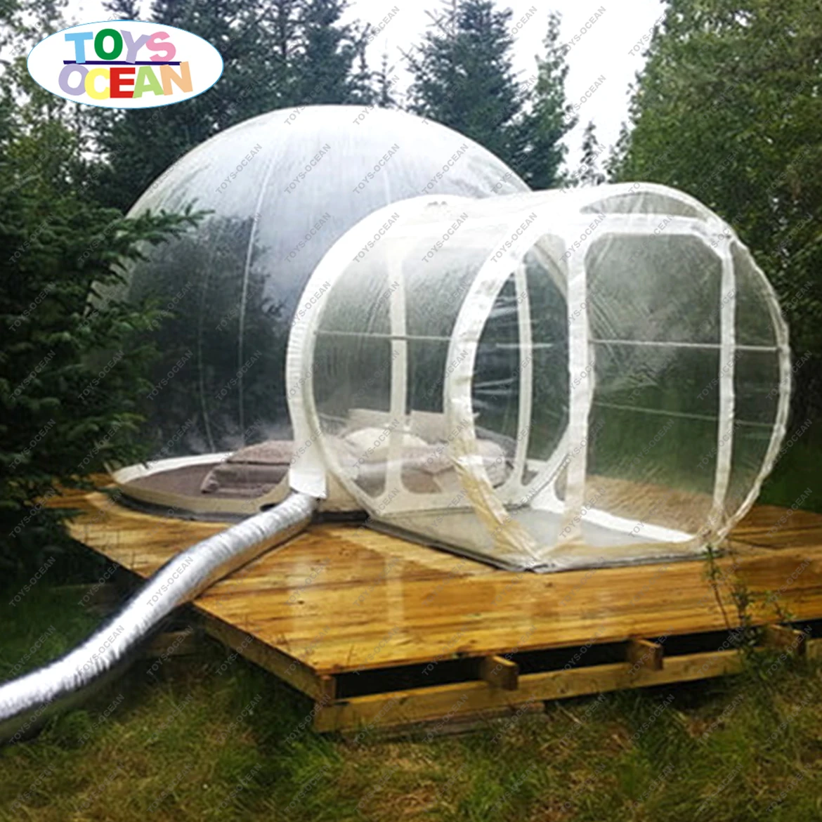 

Anii UV water proof outdoor install convenient transparent inflatable bubble tent for camping