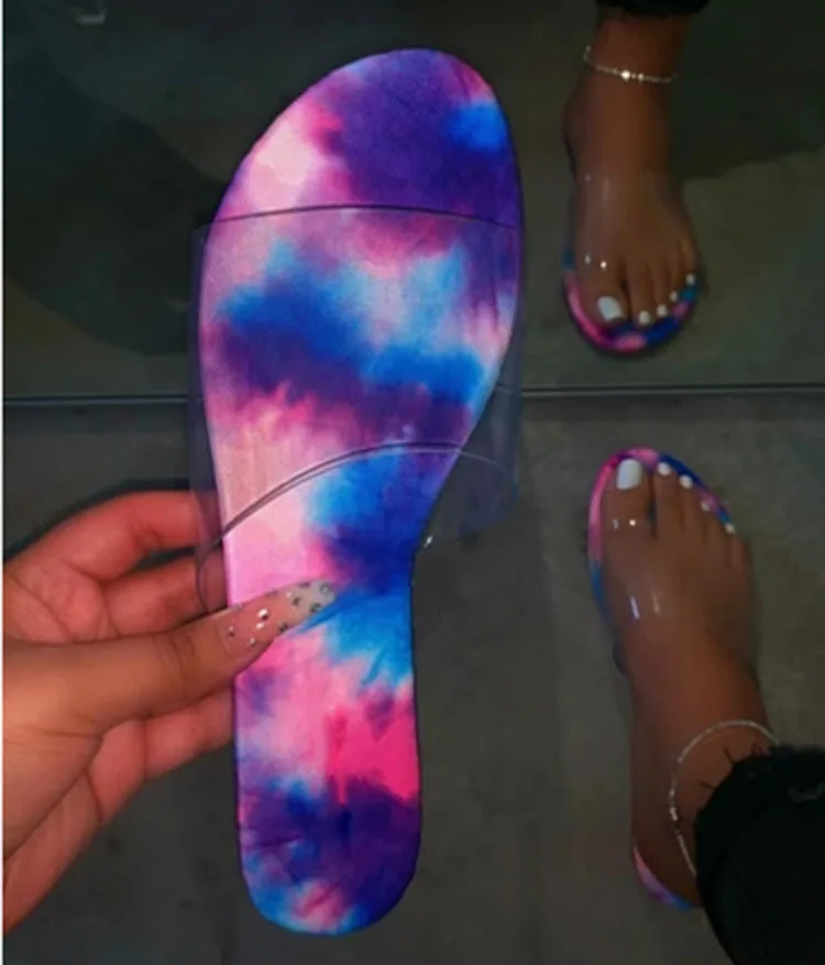 

Fashion ladies flat shoes clear pvc sandals cheap flat women slippers, Multi-colors