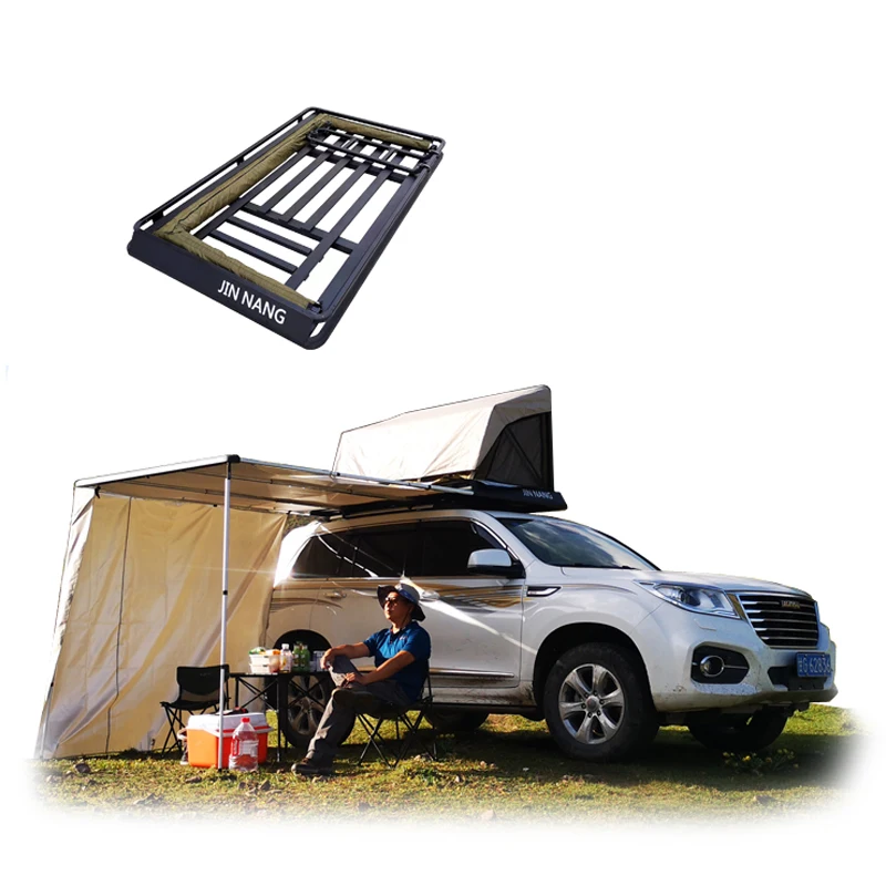 

2021 hot sale new modle aluminium SUV top tent car roof racks, Black