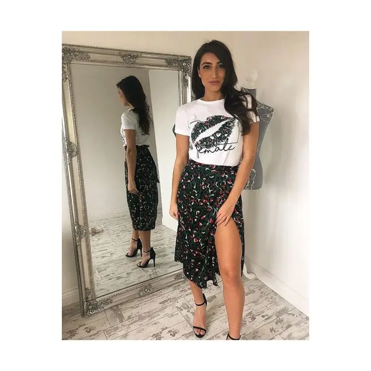 

Wholesale custom summer europe and america lip printed short sleeve t-shirt top for girls