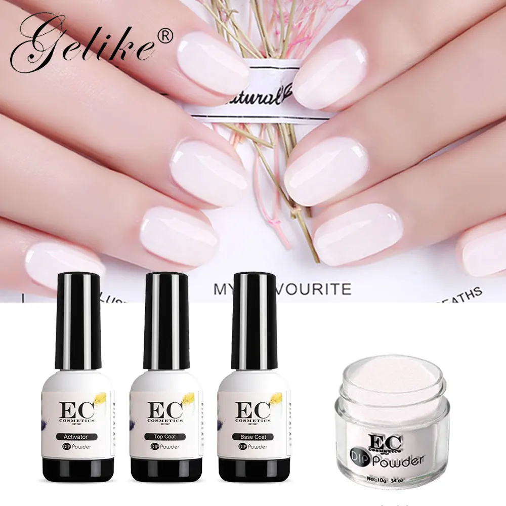 

EC colors nail dip french mold factory price uv sandy powder