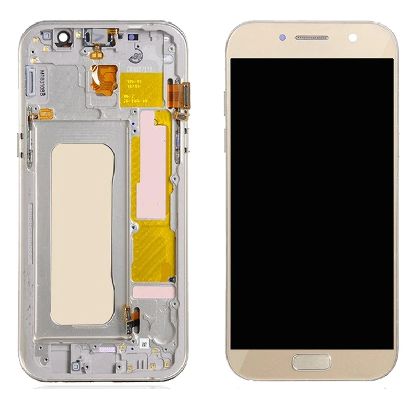 

Super Amoled Lcd For Samsung Galaxy A5 2017 A520 A520F SMA520F Lcd Display With Touch Screen Digitizer Assembly With Frame