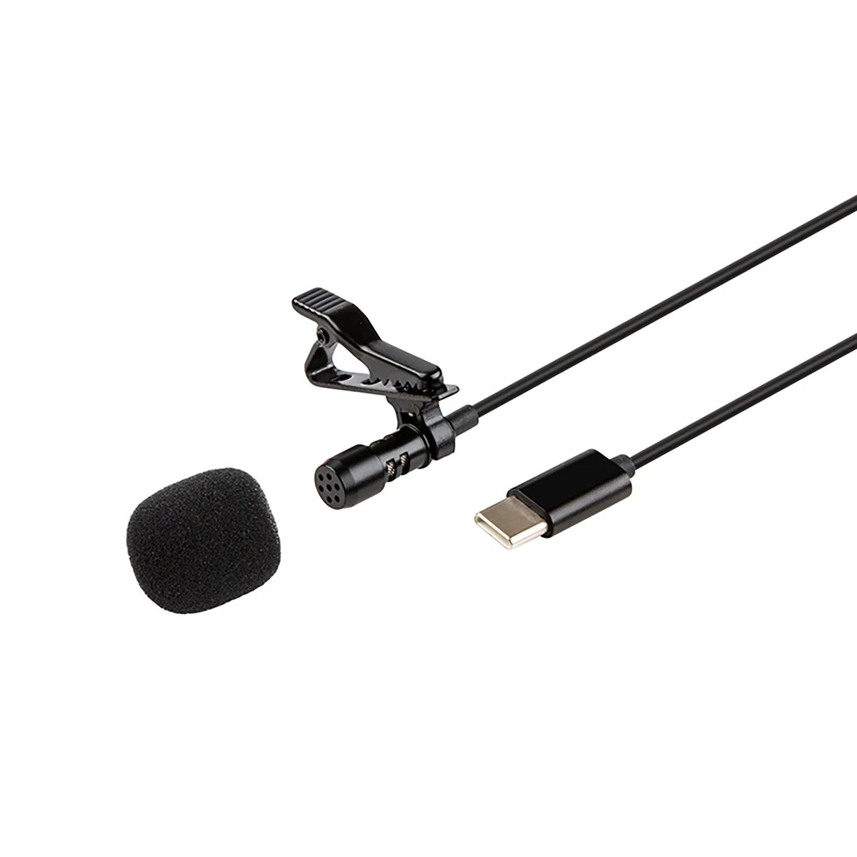 

Professional Condenser Recording Mic Type-c Clip Lavalier Lapel Microphone Wired for Cell Phone RMCL003 Rocfly or Oem CN;GUA Ce