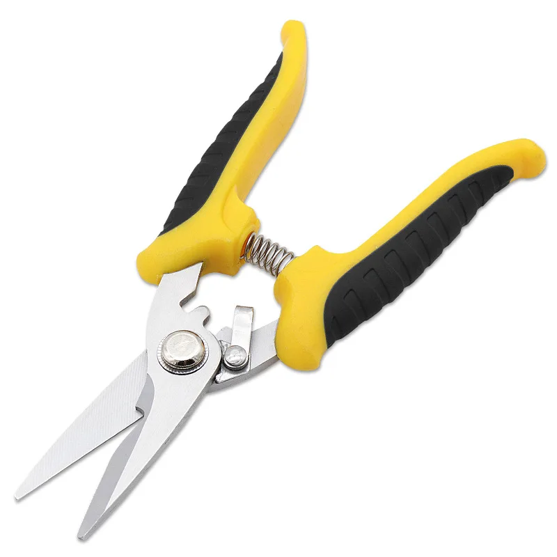 

multifunction electrician Stainless steel plastic handle scissors wire cutter wire cable cutting scissors, As pictures