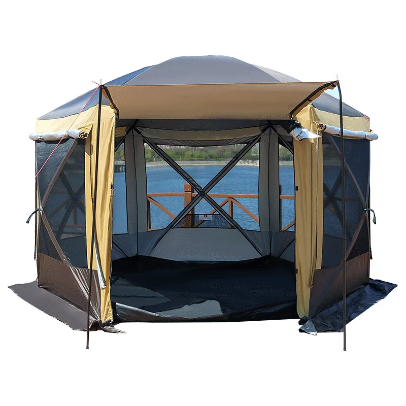 

Waterproof and windproof ship shape luxury camping tent for resort portable camping tent