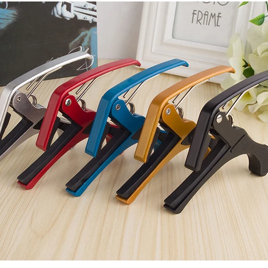 

High Quality Aluminium Alloy Metal New Color Guitar Capo Quick Change Clamp Key Acoustic Classic Guitar Capo For Tone Adjusting, Black, red, sliver, gold, green, blue, white