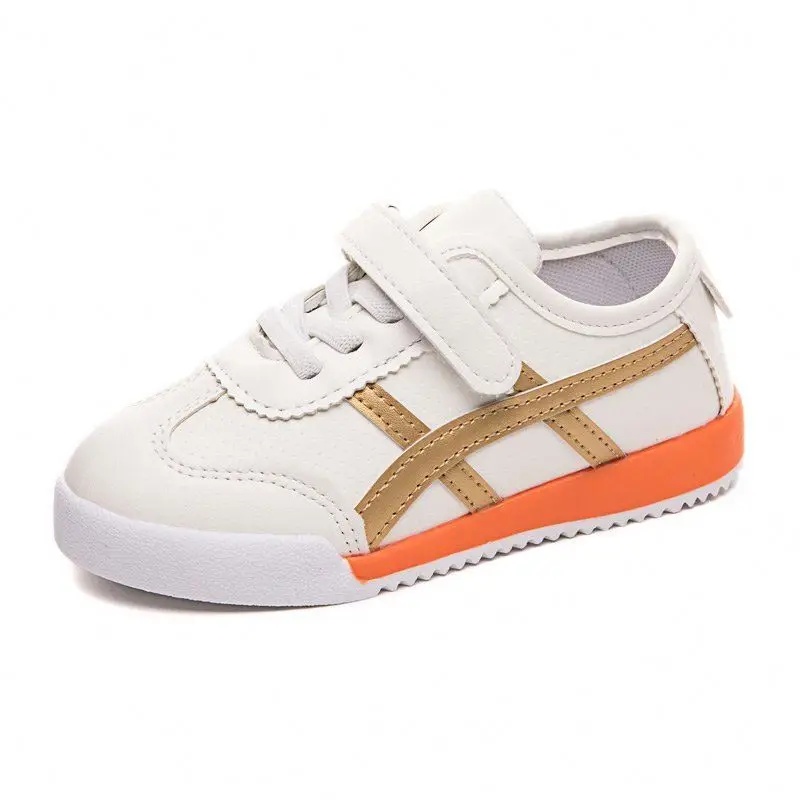 

oinetakoak Manufacturer Price Classic Style Kids Leather Boots Durable Outsole High Quality for Kids Boy Shoes, Blue, orange