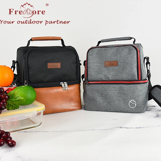 

2020 new style large double layer insulated outdoor cooler bag, Can be customized