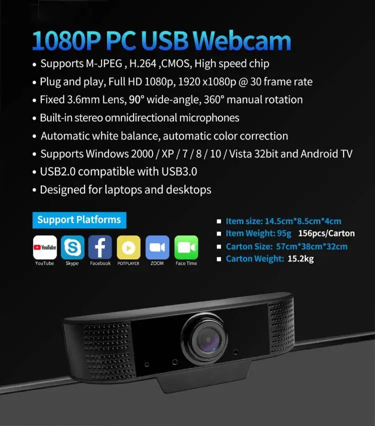 
Ready stocked software driver free mini hot sale webcam full HD 4MP micro USB2.0 webcam for computer and laptop 