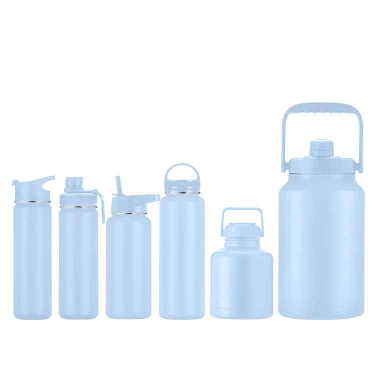 

botella de agua Portable Vacuum Insulated outdoor sport leak-proof stainless steel water bottle with custom logo set, Customized color acceptable