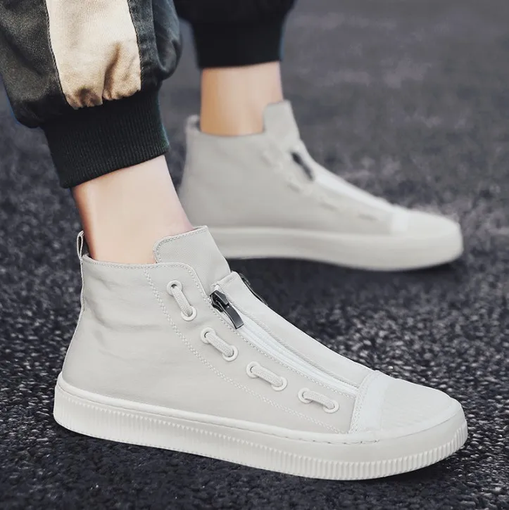 

Wholesale Custom Popular Fashion Casual Shoes High Top Latest Canvas Shoes for Men, Casual Shoes Men Canvas Sneakers/, White/black/yellow
