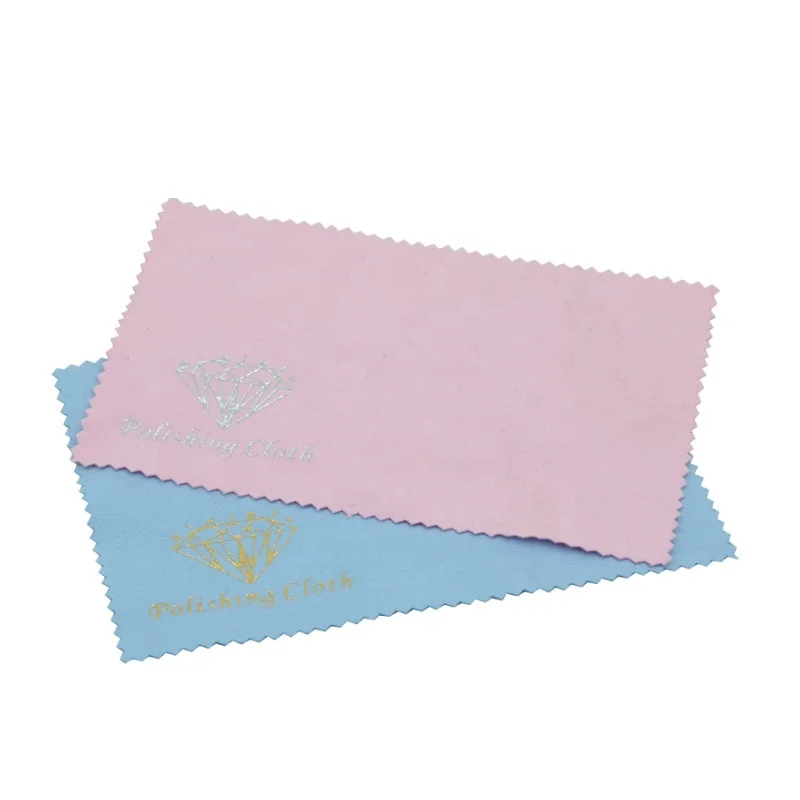

Custom Microfiber Silver Jewelry Polishing Cloth, Pink;blue;white;black