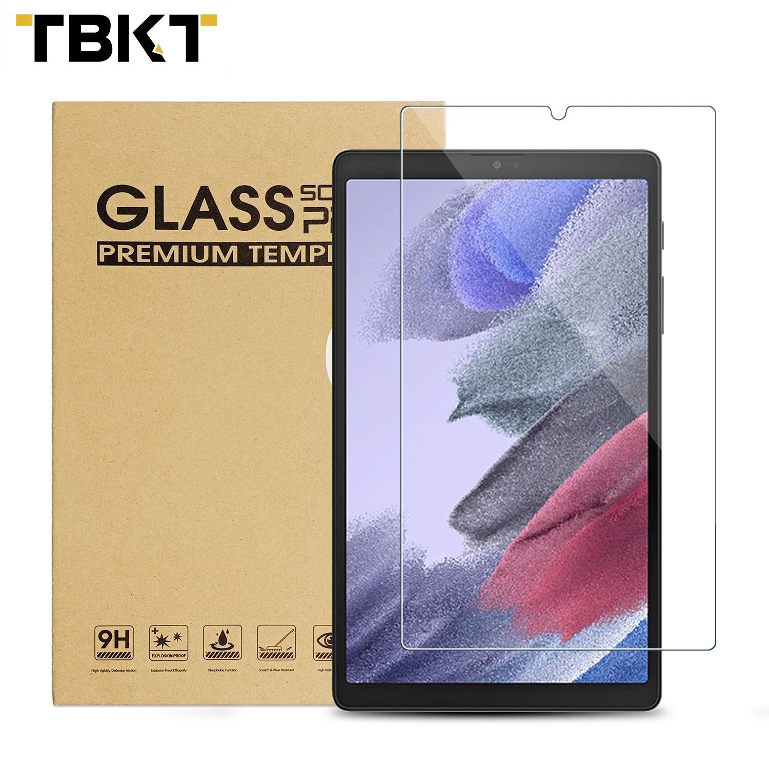 

2021 New Model 2.5D Clear Tablet Anti Scratch clear tempered glass for Samsung Galaxy Tab A7 lite 8.7" screen cover protector, Transparent