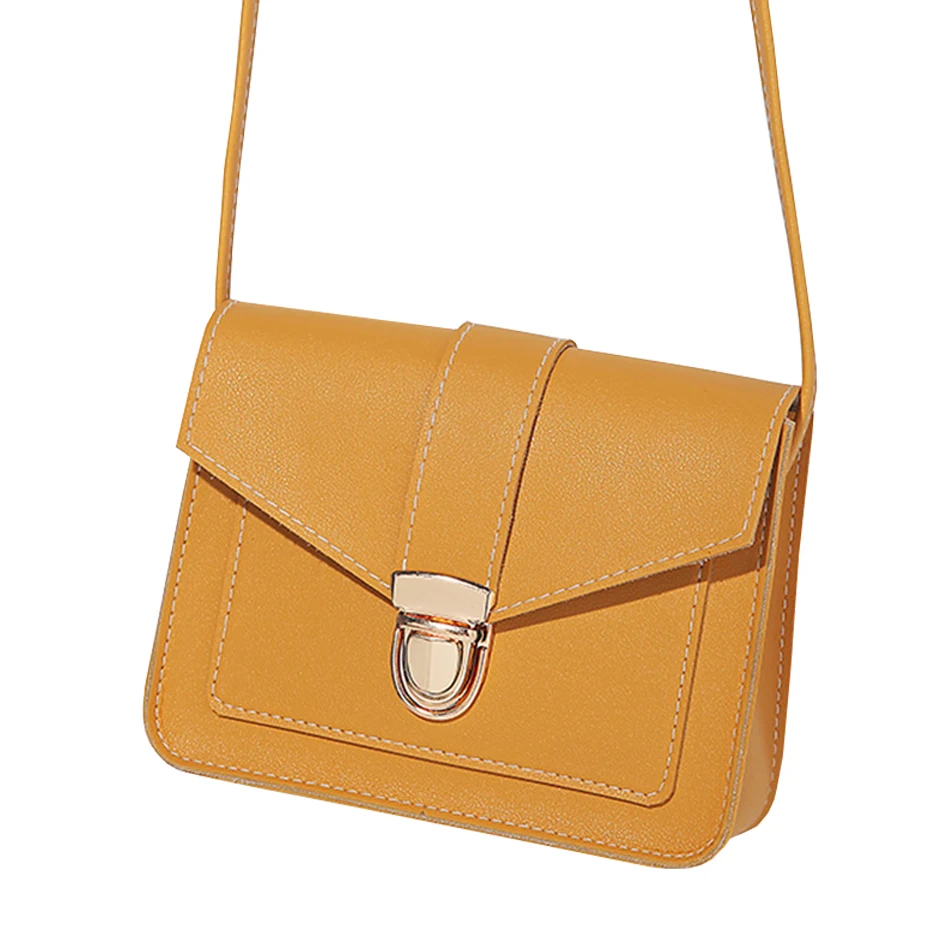 

Fashion Small Crossbody Bags for Women 2020 Mini PU Leather Shoulder Messenger Bag for Girl Yellow Bolsas Ladies Phone Purse, 5 colors available