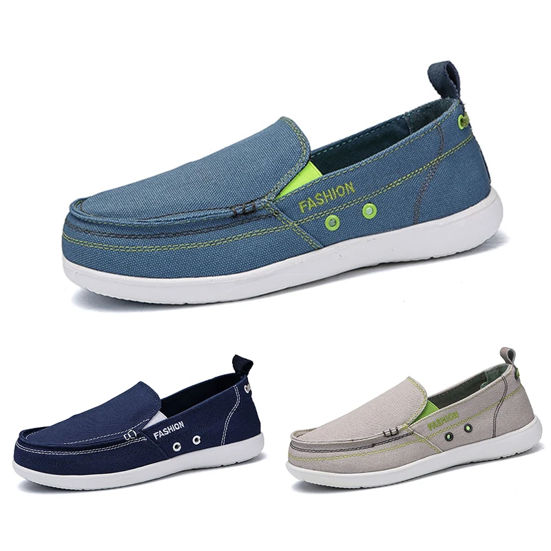 

Wholesale Simplicity lightweight and breathable canvas shoes casual one-step men's shoes