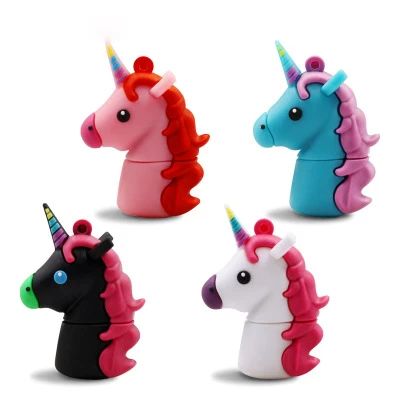 

USB 2.0 Cartoon Unicorn Pen Drive 4GB 8GB 16GB 32GB 64GB 128GB Memory Stick Pendrive Mini Computer Gift Usb Flash Drive Cle Usb