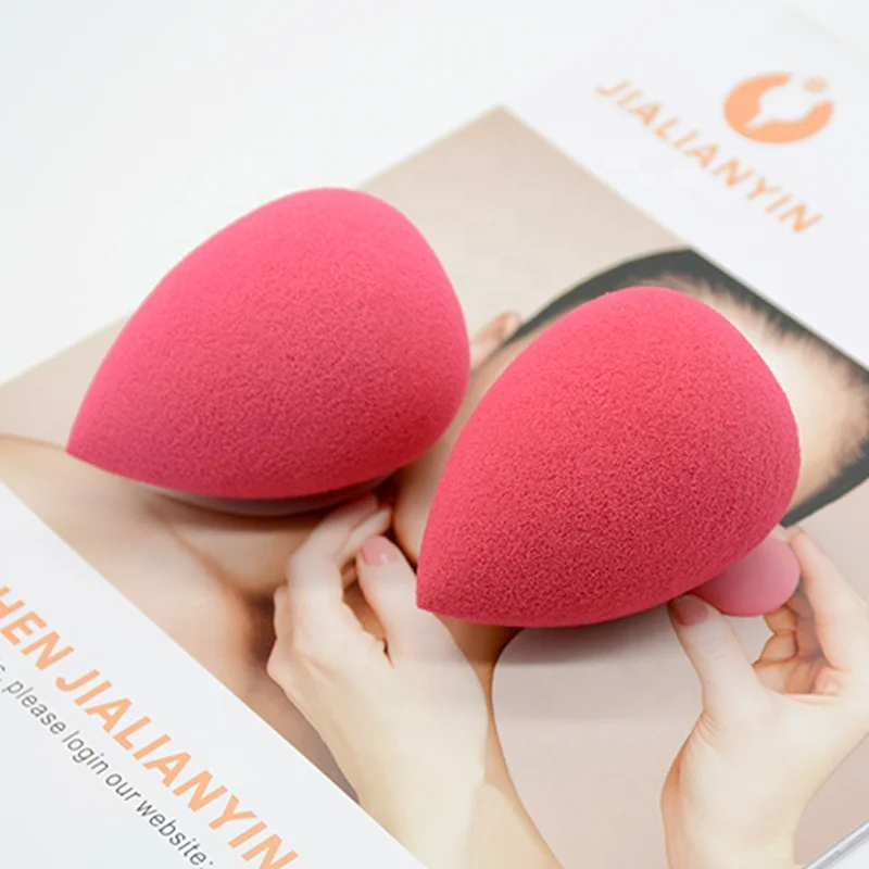 
Wholesale latex free sponge waterdrop Red foundation makeup puff cosmetic tools puff blender G9 packaging 