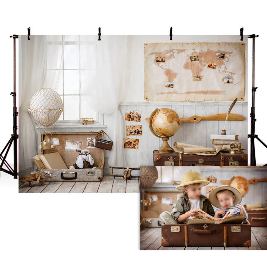 

Indoor Room Toy Newborn Baby Photography Background Children Traveling Case Backdrops for Photo Studio, Customized