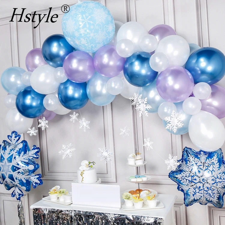 Snowflake Balloon Garland Arch Kit Party Supplies For Frozen Theme ...