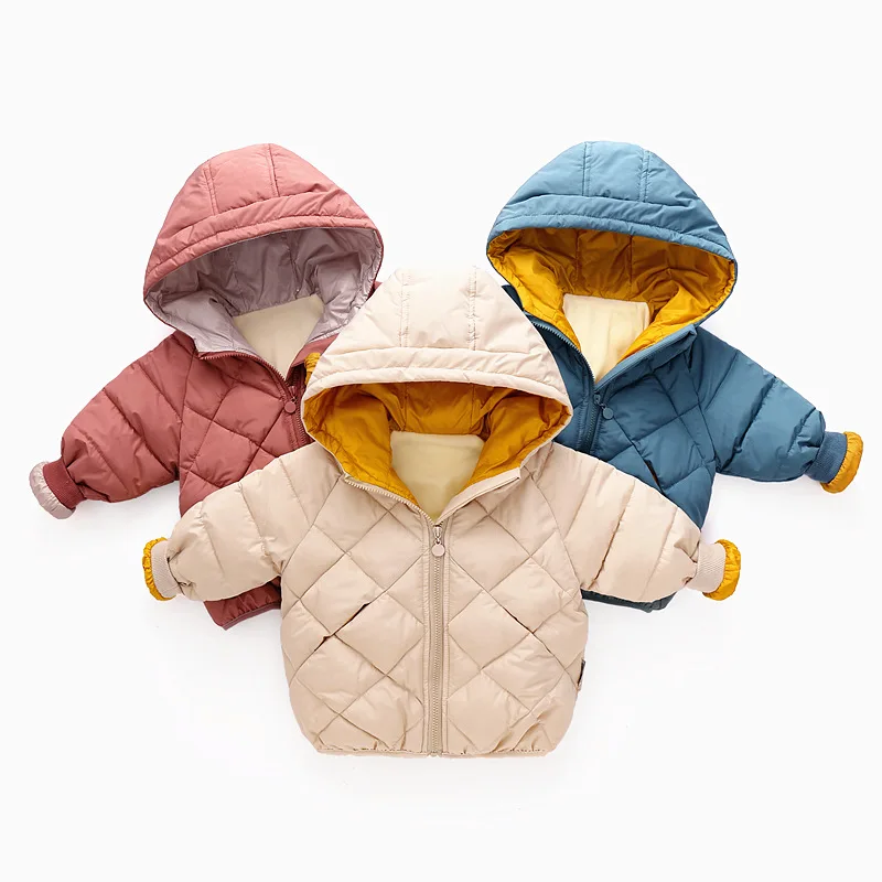 

JACKETOWN down zipper winter jacket fashion stylish outdoor coat children custom down padded cotton jacket kids, As show