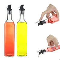 

*EasyLife 500ml square glass oil bottle and vinegar set with airtight spout kitchen glass bottle olive oil bottle