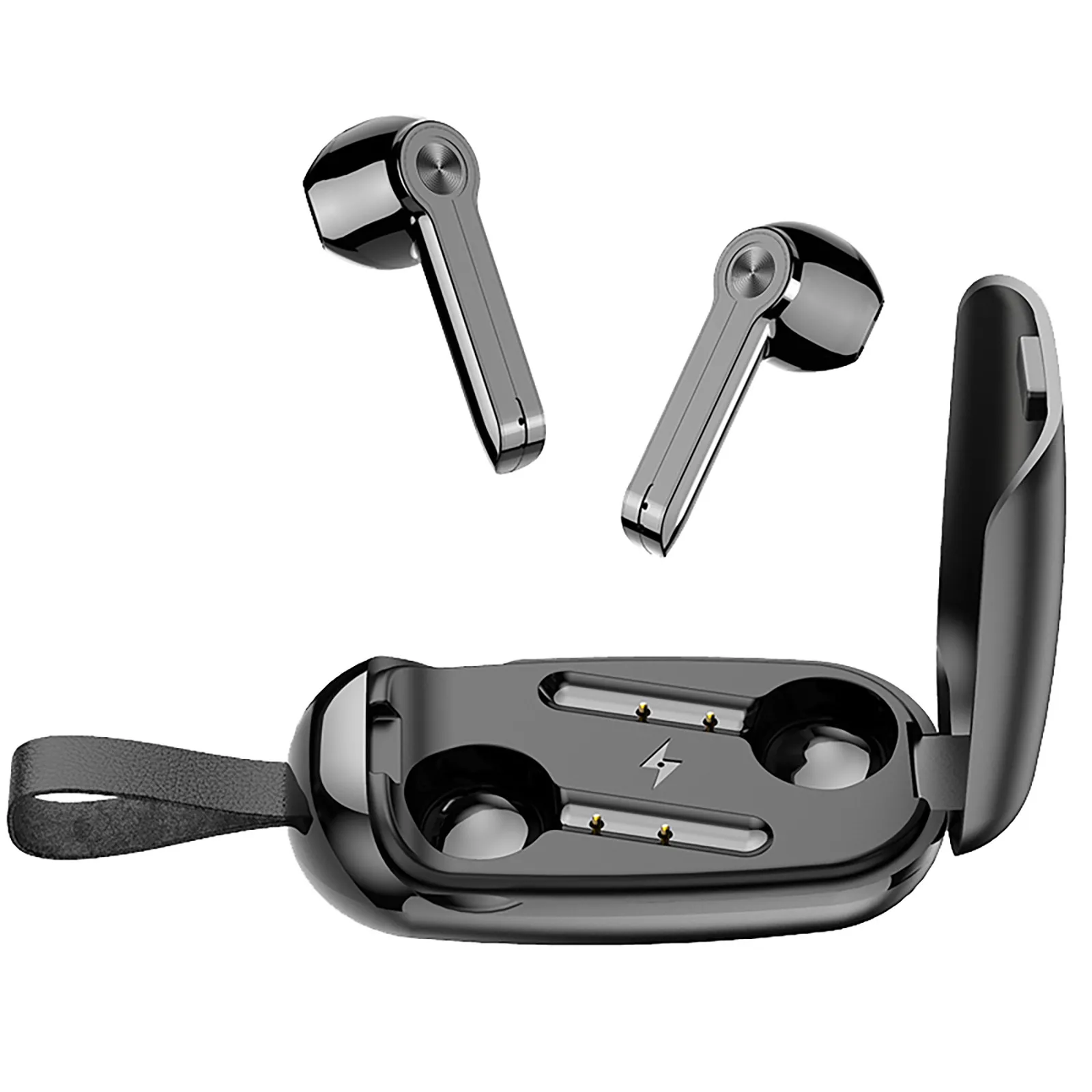 

XG-9 V5.0 Mini TWS Earbuds True Wireless Headphones Touch Control IPX6 Sweatproof Headset Flashlight In-ear XG-9 Earphones, Black