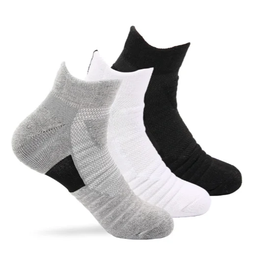 

Basic black white grey custom sport socks custom logo socks
