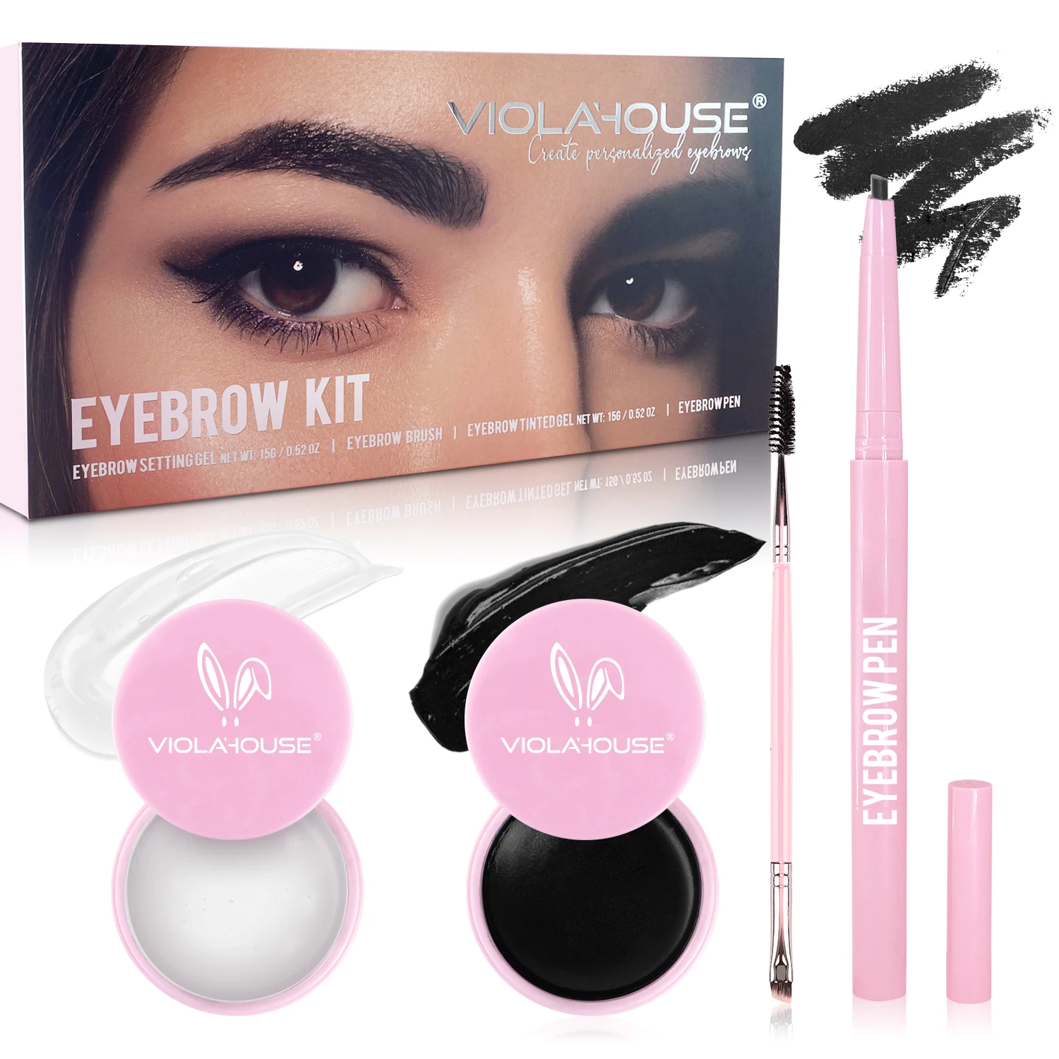 

Brow Tint Kit Private Label Eyebrow Pencil Tint Gel Long Lasting Styling Daily Makeup Tinted Brow Gel