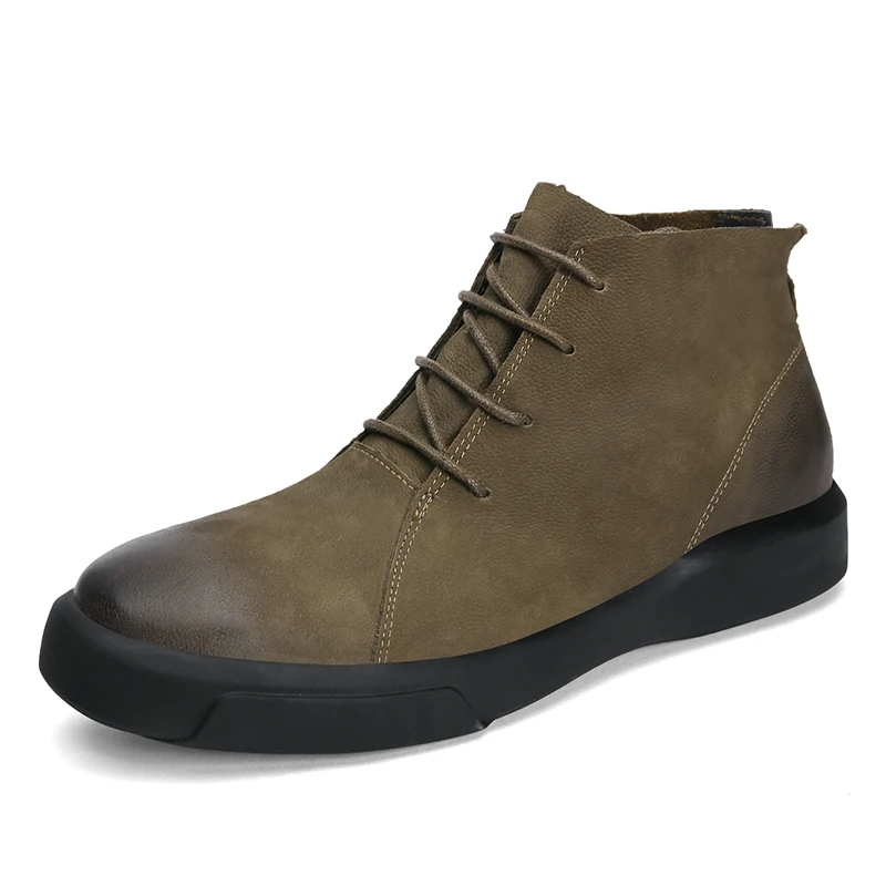 

Economical Fashion Leather Wear Men's Cheap Dress Shoes Short Boots Men