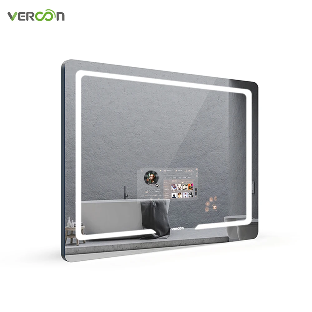 

China manufacturer more language led lighted bathroom touch screen smart mirror for bathroom tv touch screen mirror 1080p