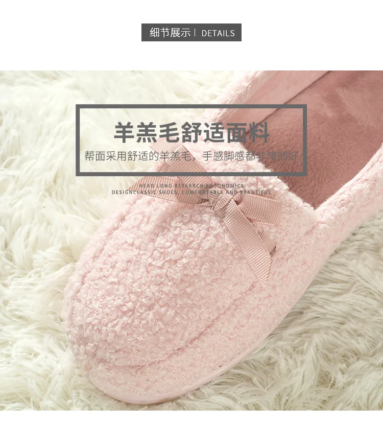 

Hot selling warm women's slippers winter indoor house closed toe fluffy slippers, 5 colors