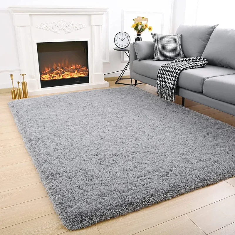 

Hot selling cheap wholesale silky fleece accent area rug shaggy fluffy carpets and rugs living room