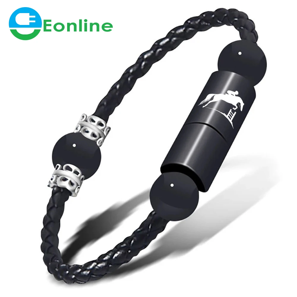 

EONLINE 3D UV OEM 22CM Creative USB Charger Data Sync Cable Bracelet Wrist Band For Android Type-C For Samsung xiaomi
