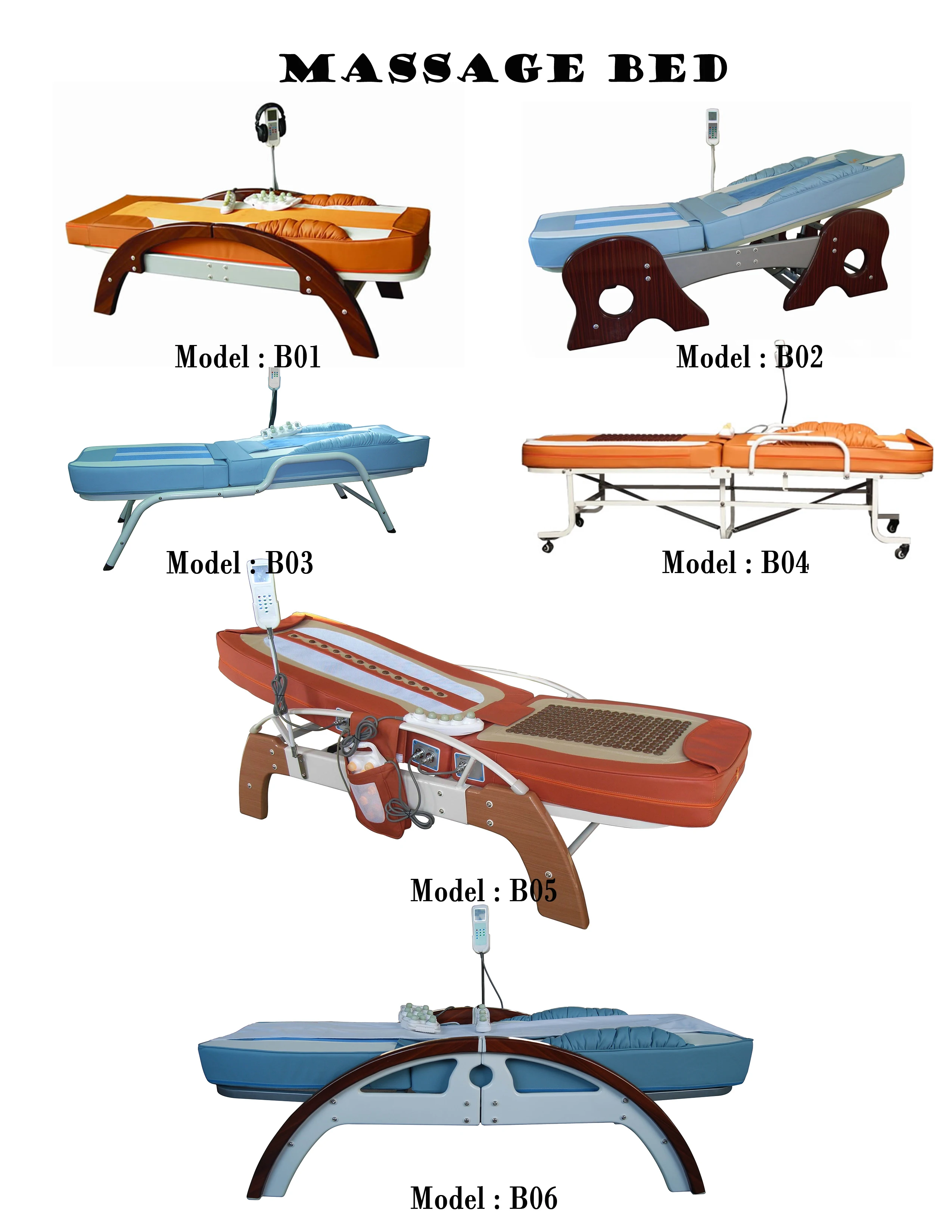 2022 Electric Jade Stone Foldable Korea Spa Massage Table Thermal Jade