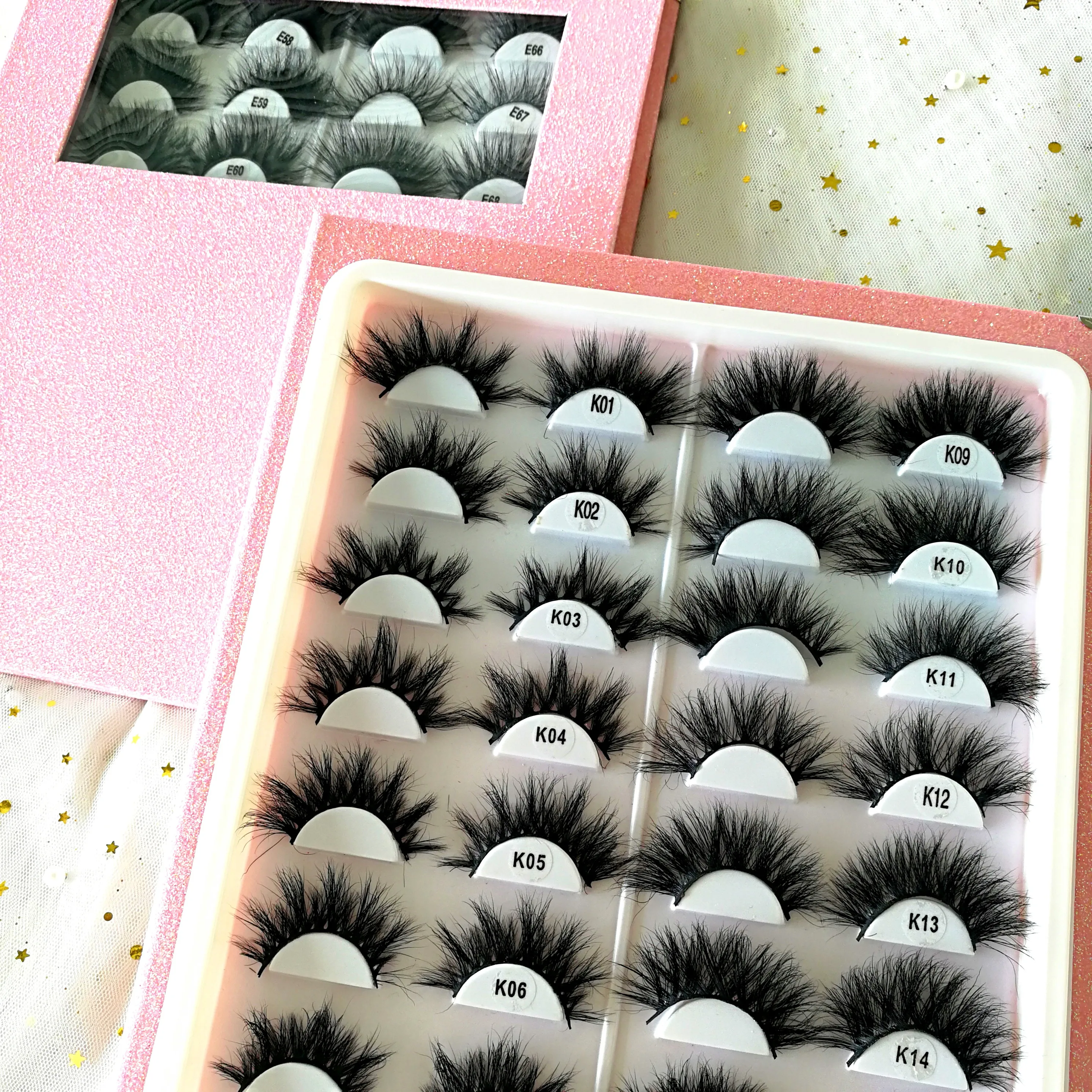 

OEM Private Label Aimeier False Eyelash Package for 3D Mink Lashes new style box, Natural black