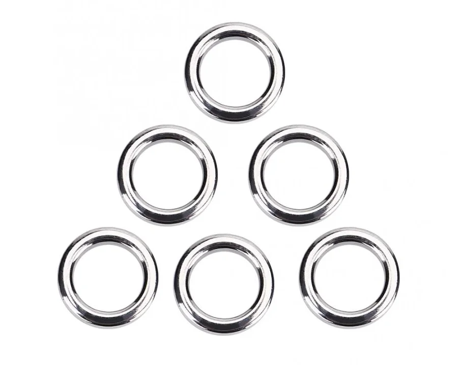 

500pcs Fishing Rings Stainless Steel Solid Ring Strengthen Lure single Rings Connecting Fishing Accessories