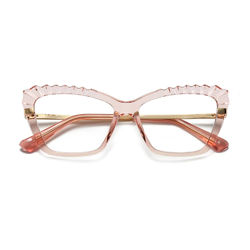 

Cosmo Lady Unique Design Cat Eye Glasses Frames Transparent TR90 Eyeglasses Frames, 6 colors