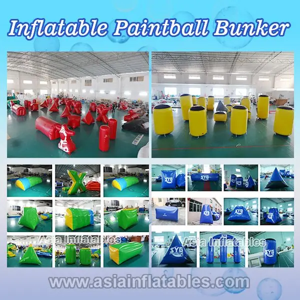 Custom Paintball Inflatable Bunkers Walls for Outdoor Archery Games / Inflatable Paintball Barriers