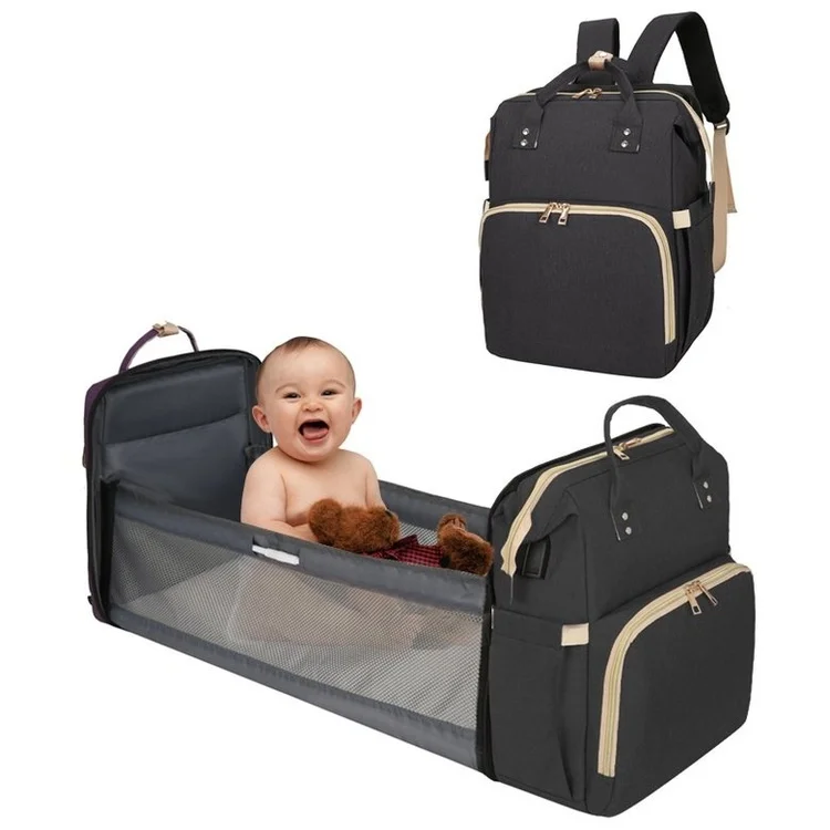 

Wholesale Multi Purpose Portable Outdoor Changing Set Baby Diaper Bag Foldable Kids Girls Travel Bed Custom Stroller Organizer