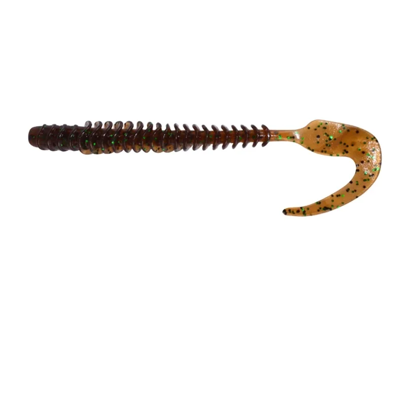 

Twist curly soft worm 100mm 3.2g soft bass baits fishing lures, Various color