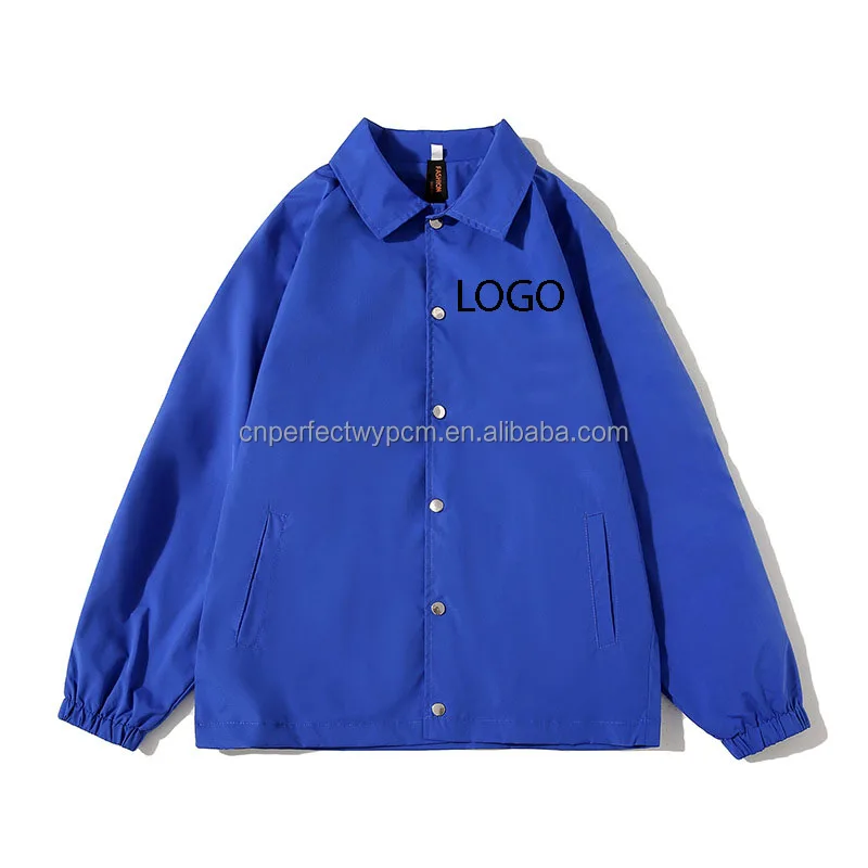 

Custom Your Own Logo Outdoor Jackets Men Nylon Coaches Jacket