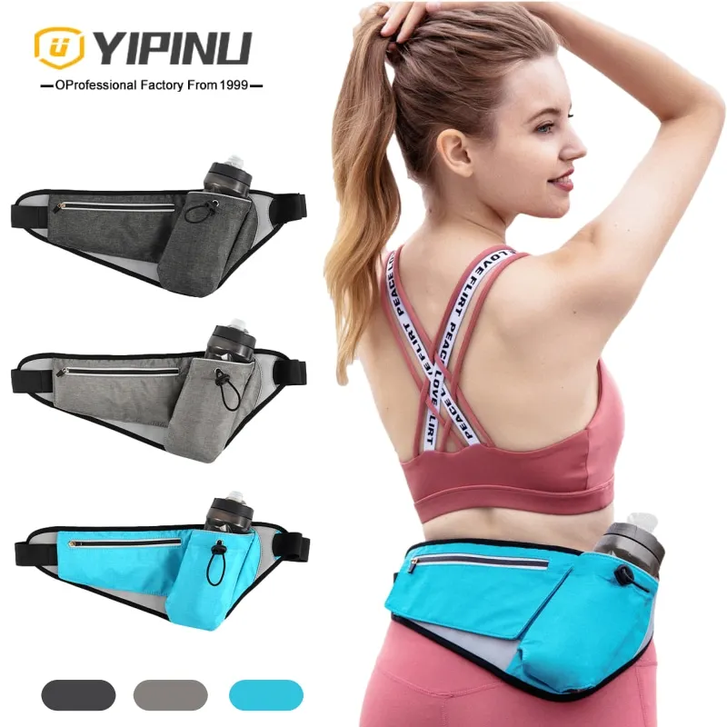 

YIPINU Belt Running Waist Bag Elastic Sports Belt With Water Bottles